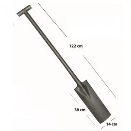 Louchet bâton acier GEOLIA manche plastique L.100 cm